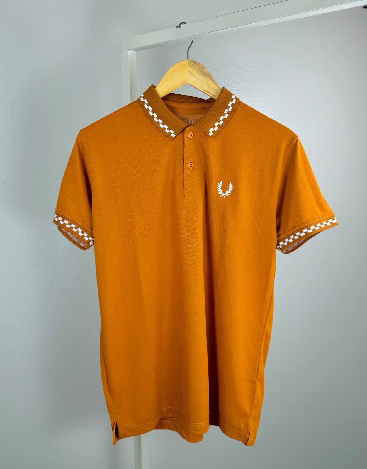 PREMIER COTTON POLO'S SHIRT WITH QUICK DRYING-NEON BROWN