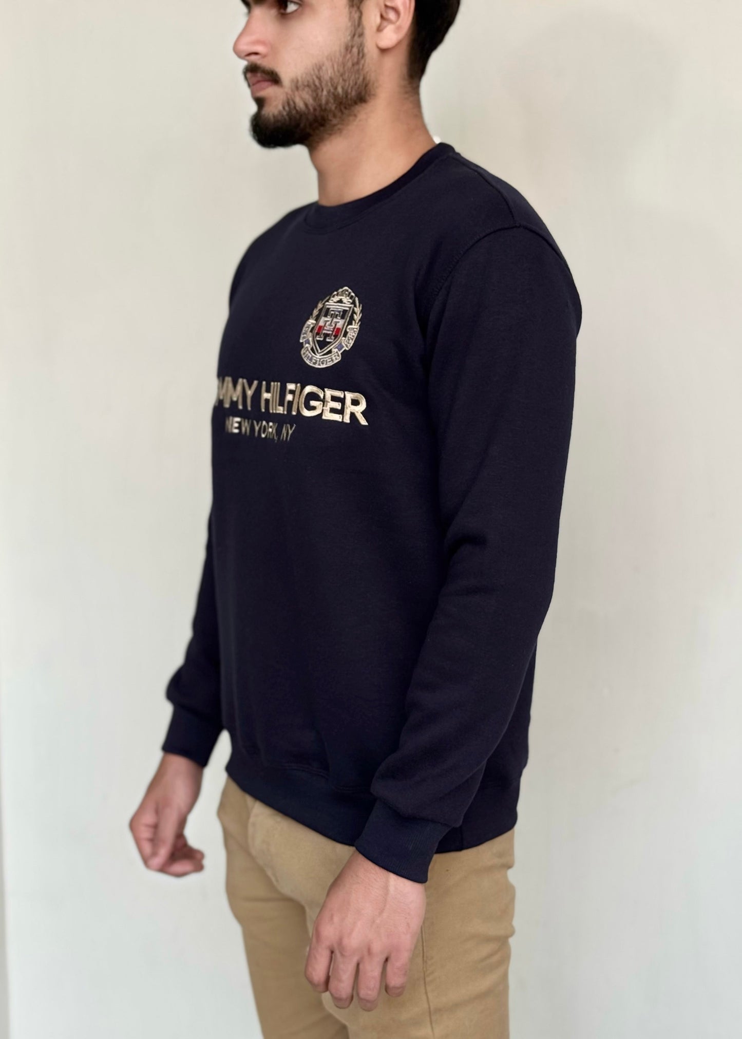SOFT COTTON FLEECE SWEATSHIRT'S-BLUE