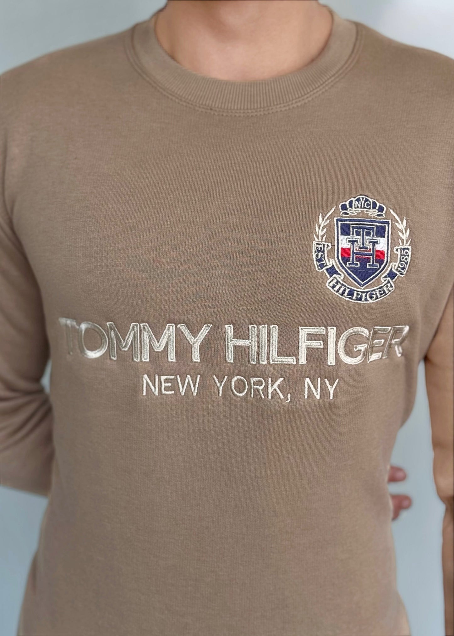 SOFT COTTON FLEECE SWEATSHIRT'S-BROWN