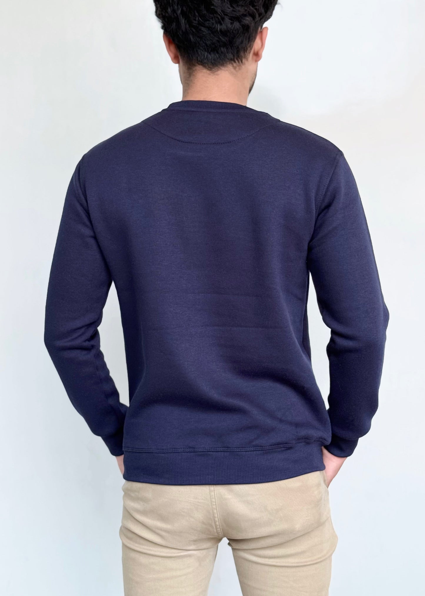 SOFT COTTON FLEECE SWEATSHIRT'S-BLUE
