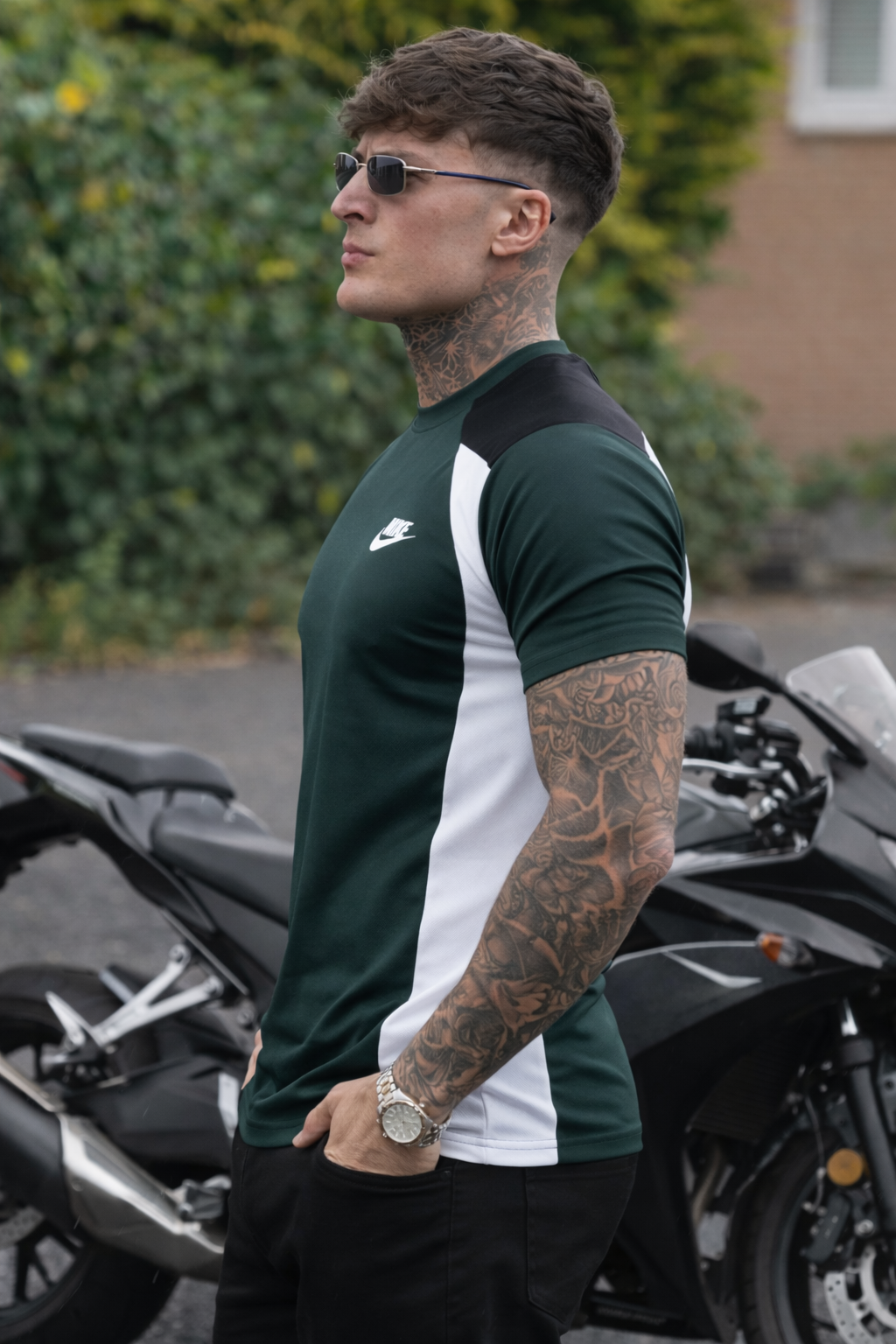 DYNA FLEX LYCRA T-SHIRT WITH COMFORTABLE AND QUICK DRYING FABRIC - OLIVE GREEN