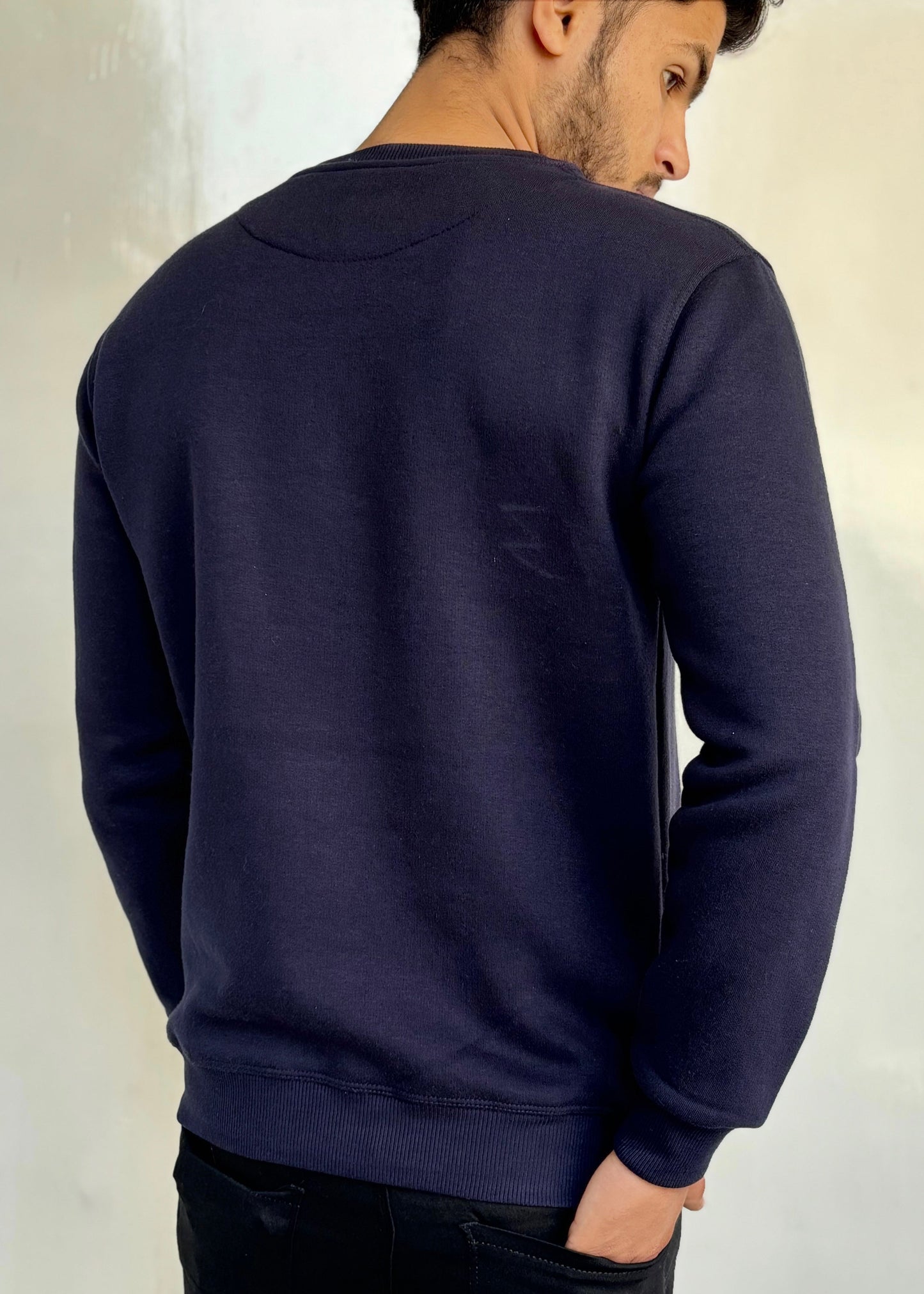 COMFORT COTTON FLEECE SWEATSHIRT'S-BLUE