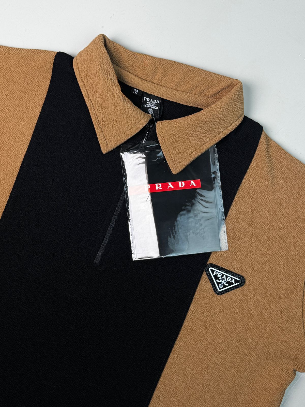 BROWN STRIDE CONTRAST POLO-LF