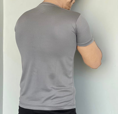 MOVE FLOW DRY-FIT T-SHIRT STRETCHINESS AND LIGHTWEIGHT - GREY