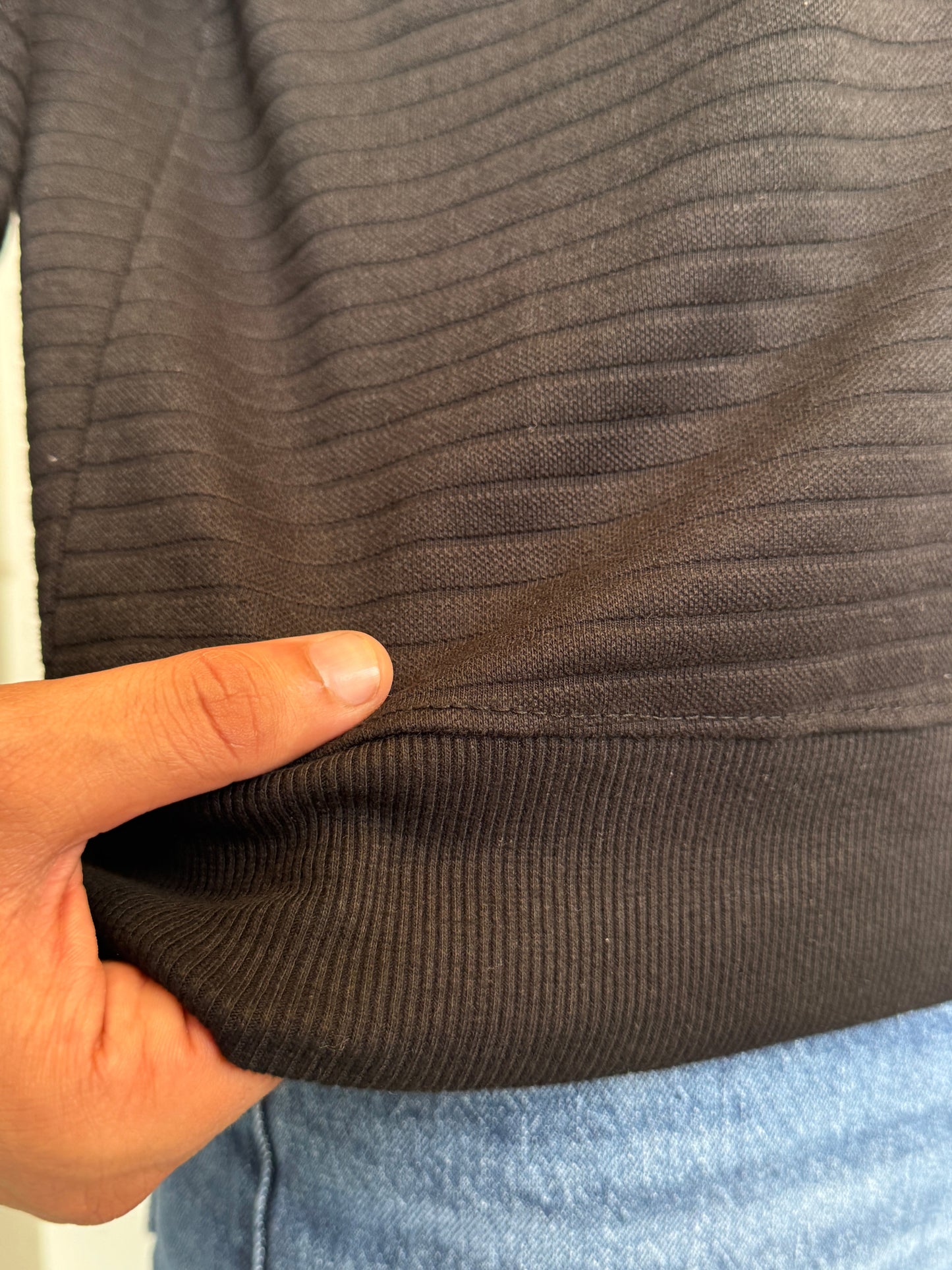 HERITAGE WAVE TEXTURED SHIRT-BLACK