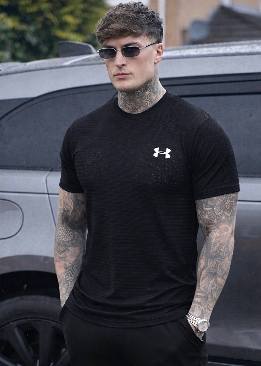 LYCRA STRETCHABLE STYLISH SHIRT-BLACK