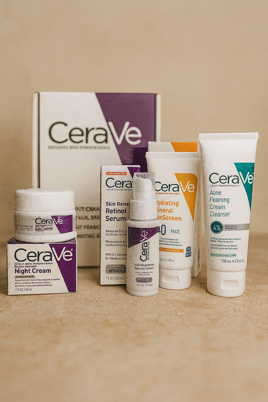 CeraVe Brigtening Glow Kit || Developed with Dermatologists || Skin Renewing Formula || Night Cream || Serum || Cleanser ||