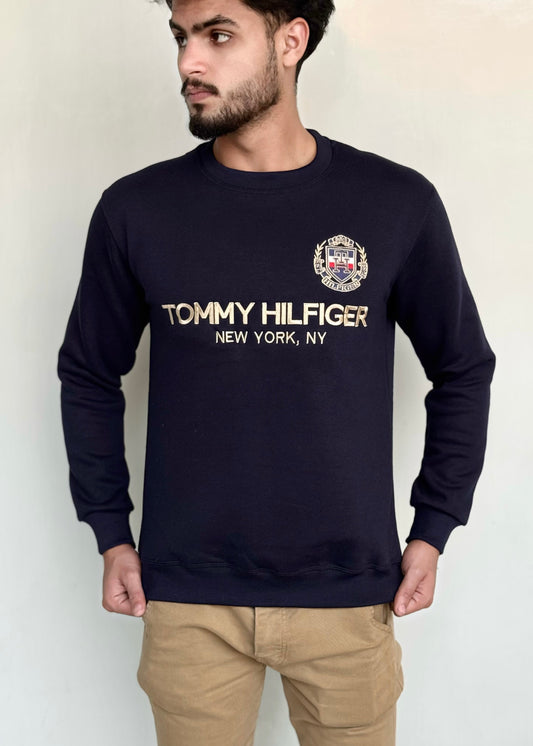 SOFT COTTON FLEECE SWEATSHIRT'S-BLUE