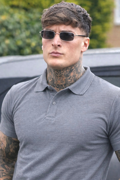 THE BASIC POLO-GRAY