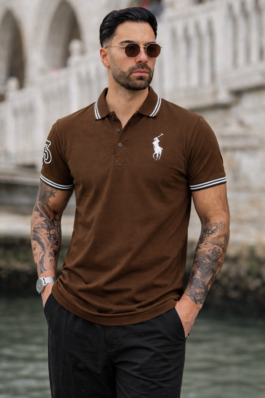 APEX-WEAR  POLO-BROWN