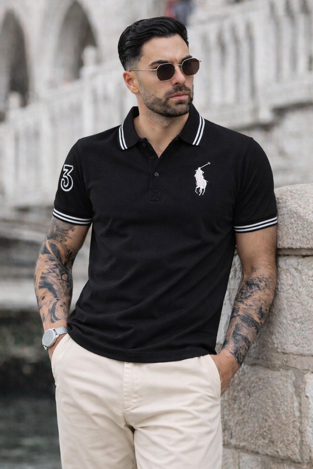 APEX-WEAR  POLO-BLACK