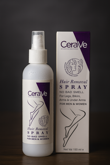 Achieve smooth, hair-free skin effortlessly with the CeraVe Hair Removal Spray.