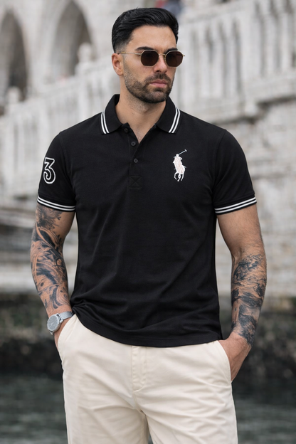 APEX-WEAR  POLO-BLACK