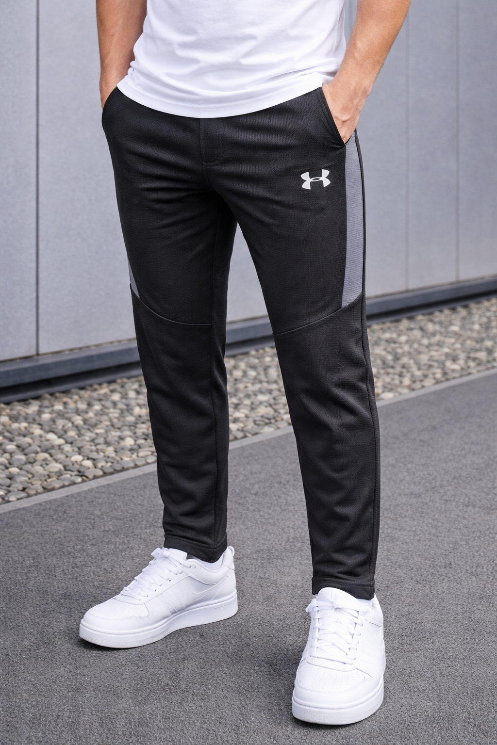 WAFFLE ULTRA FIT TROUSERS-BLACK