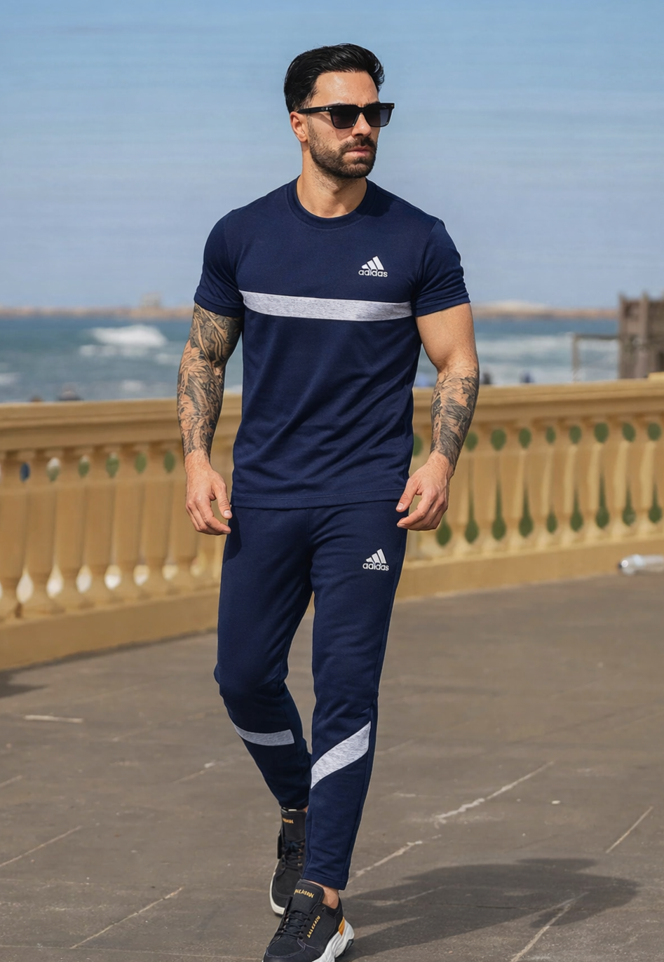 0010 Stretch Pro Tracksuit Modern touches Cotton Quick-dry tracksuit - BLUE