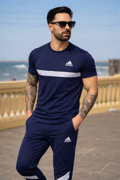 0010 Stretch Pro Tracksuit Modern touches Cotton Quick-dry tracksuit - BLUE