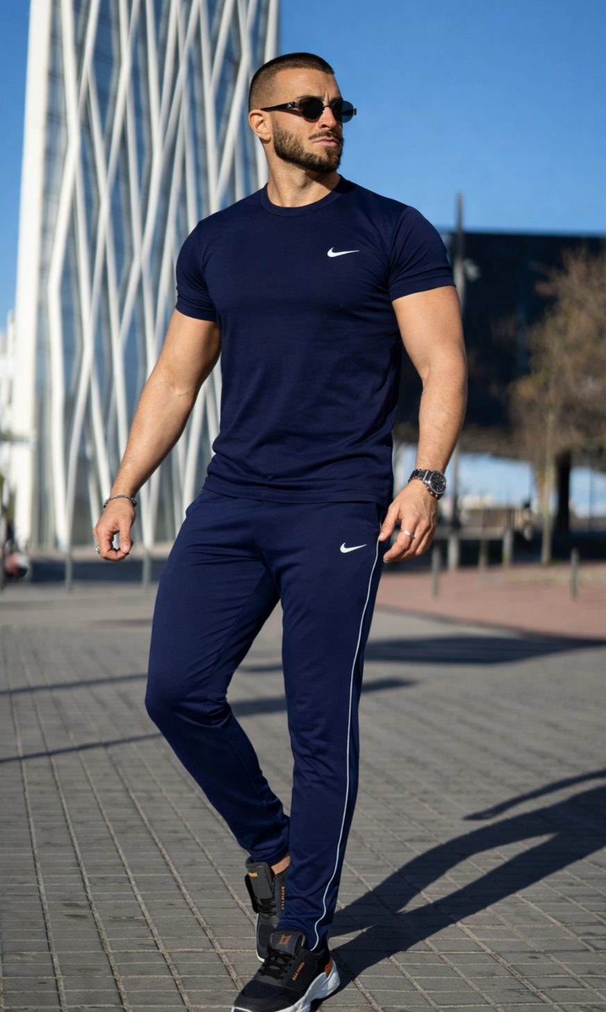 007 Motion Max Cotton Luxury tracksuit - Navy blue