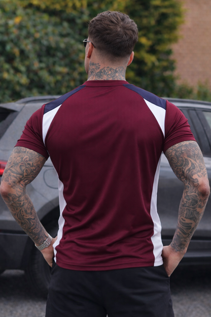 DYNA FLEX LYCRA T-SHIRT WITH COMFORTABLE AND QUICK DRYING FABRIC - MAROON