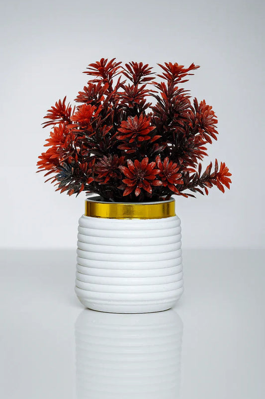 Maroon Indoor Artificial Plastic Wild Plant for Home Decorate (1 pcs)