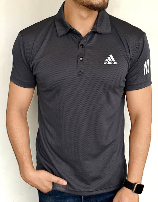 MESH IMPORTED LYCRA SHIRT-GRAY