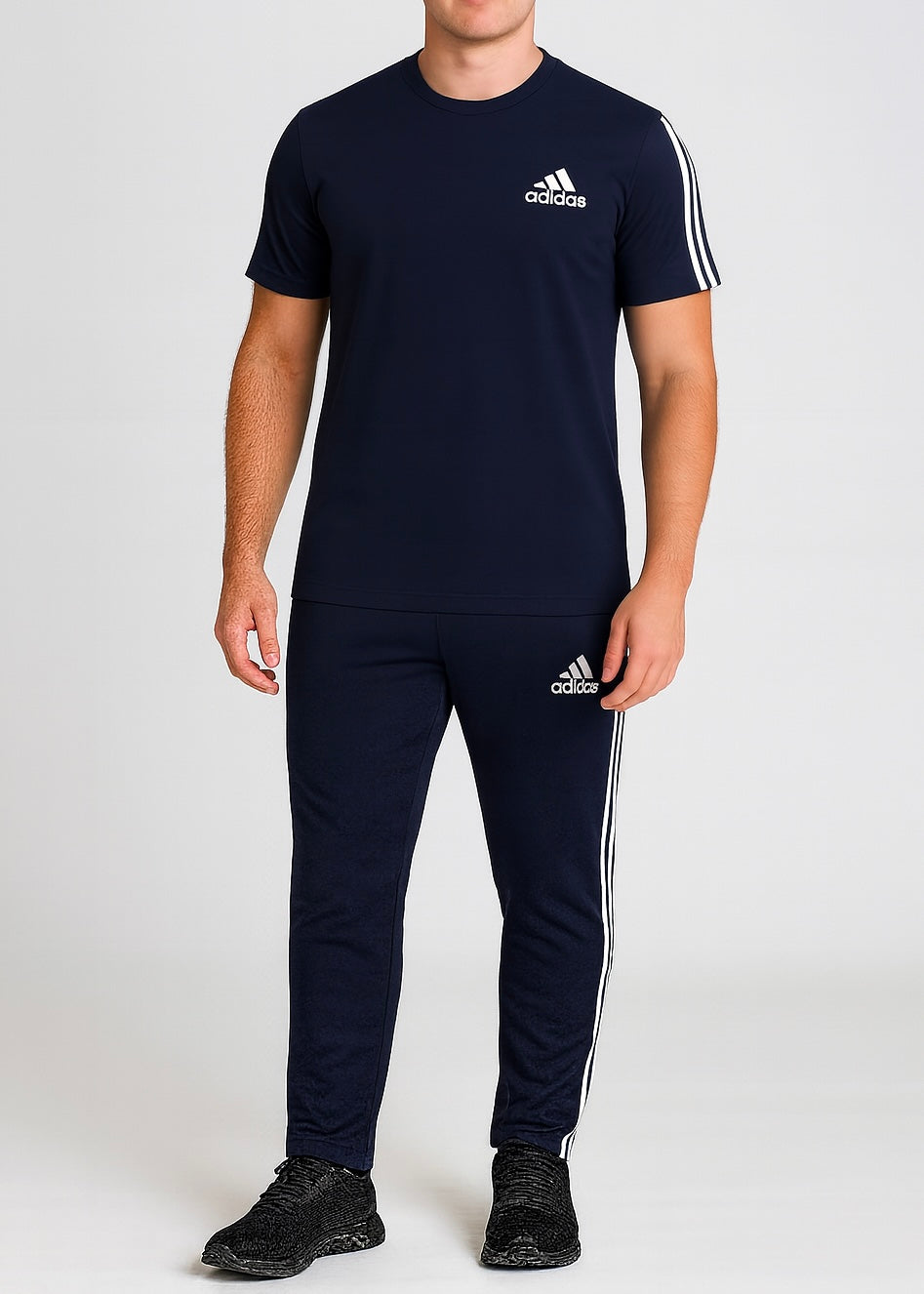 Modern, edgy, tracksuit for a casual, athletic wear-navy