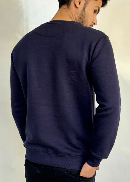 COMFORT COTTON FLEECE SWEATSHIRT'S-BLUE