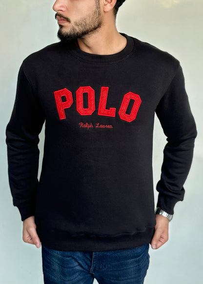 COMFORT COTTON FLEECE SWEATSHIRT'S-BLACK