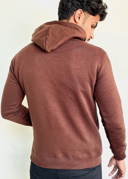 0.03 COMFORTABLE HOODIE WITH UNIQUE STYLE-BROWN