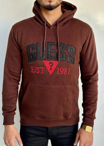 0.03 COMFORTABLE HOODIE WITH UNIQUE STYLE-BROWN