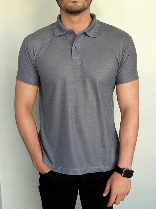 THE BASIC POLO-GRAY