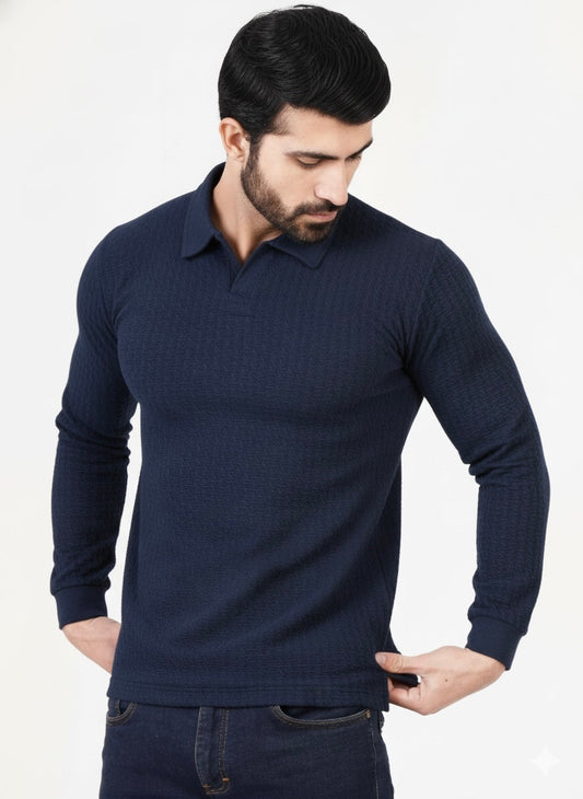 FOXI TEXTURED ELITE POLO-NAVY