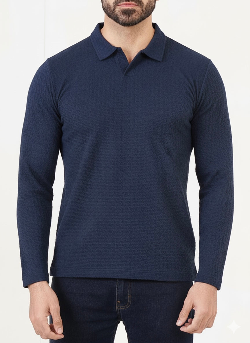 FOXI TEXTURED ELITE POLO-NAVY