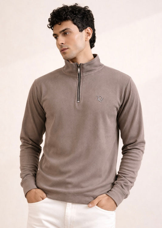 THE ELEVATE-VELOCITY MOCK NECK-GRAY