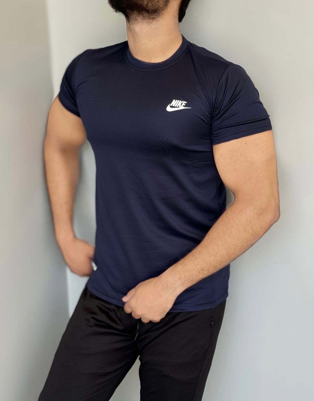 Smooth Flex Gym Wear T-Shirt – Navy Blue