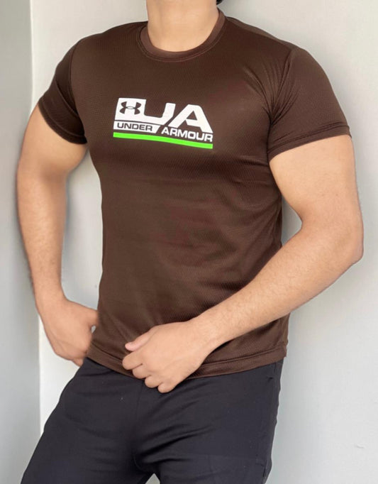 MOVE FLOW DRY-FIT T-SHIRT STRETCHINESS AND LIGHTWEIGHT - BROWN