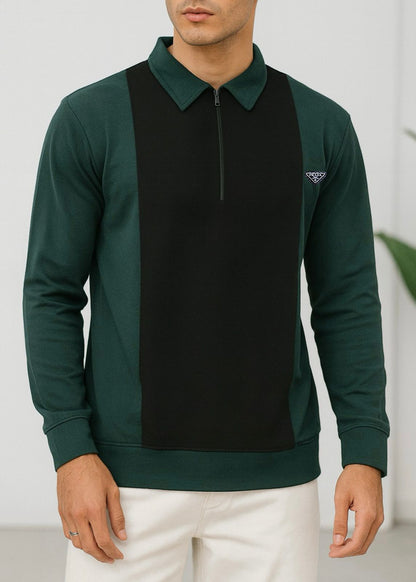 GREEN STRIDE CONTRAST POLO-LF
